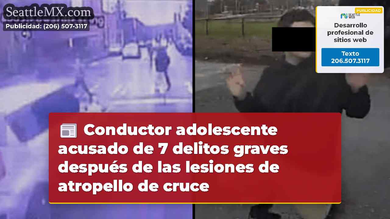 Conductor adolescente acusado de 7 delitos graves