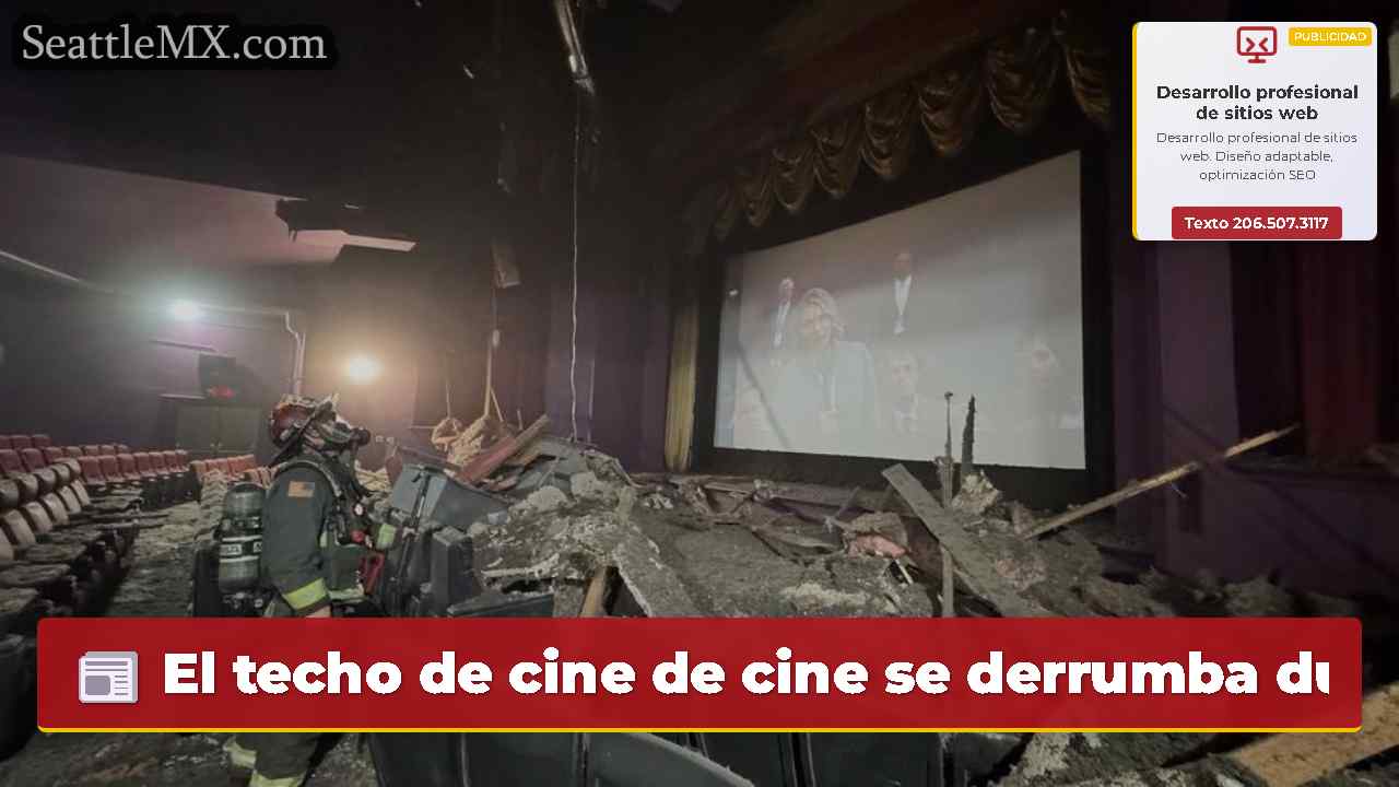 El techo de cine de cine se derrumba durante la