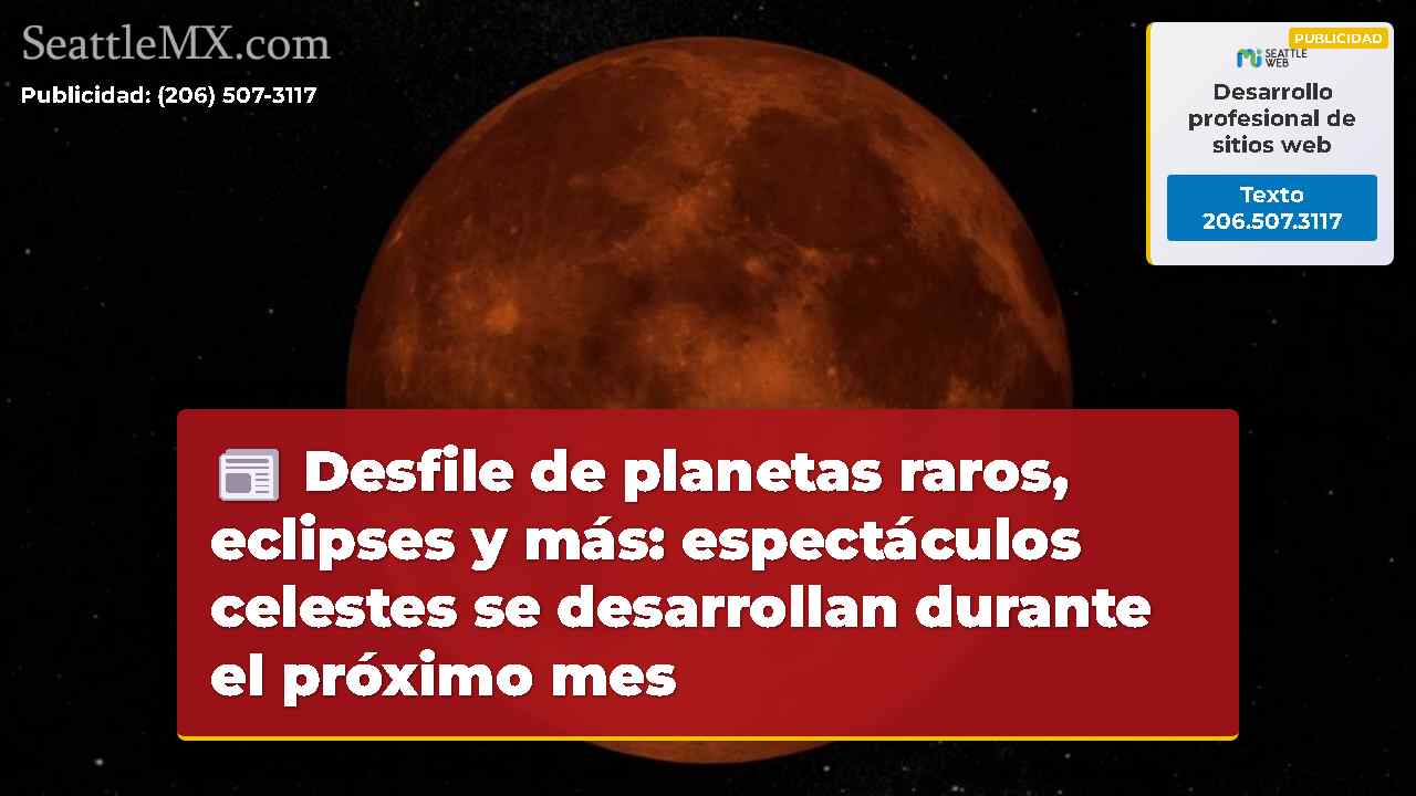 Desfile de planetas raros, eclipses y más: