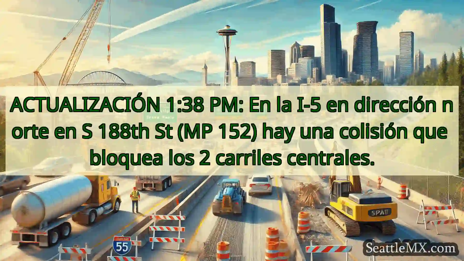 Noticias de transporte de Seattle ACTUALIZACIÓN 1:38 PM: En la I-5