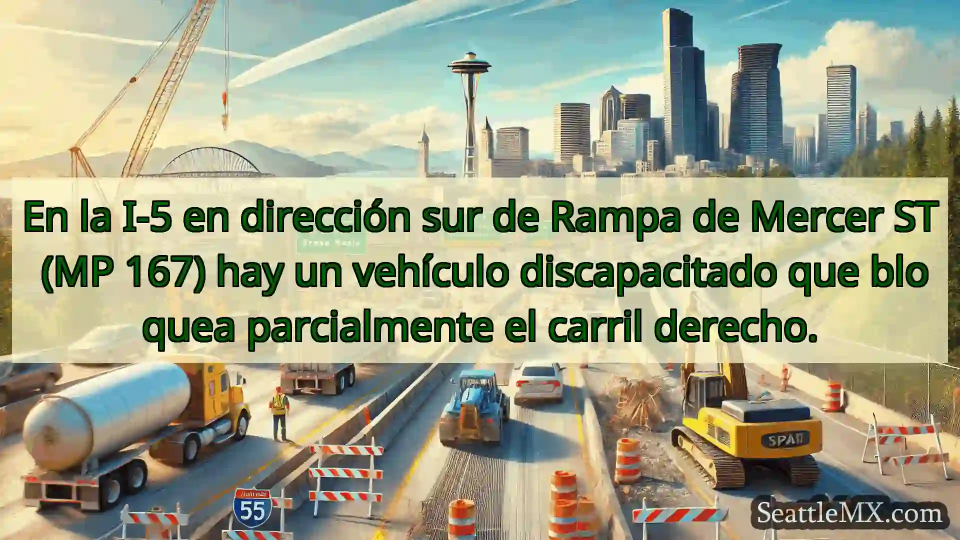 Noticias de transporte de Seattle En la I-5 en dirección sur de