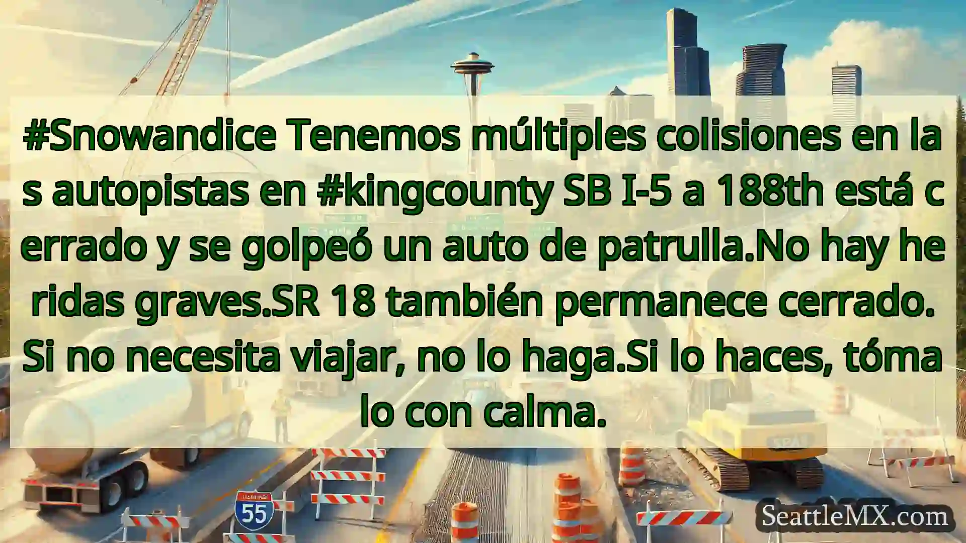 Noticias de transporte de Seattle #Snowandice Tenemos múltiples