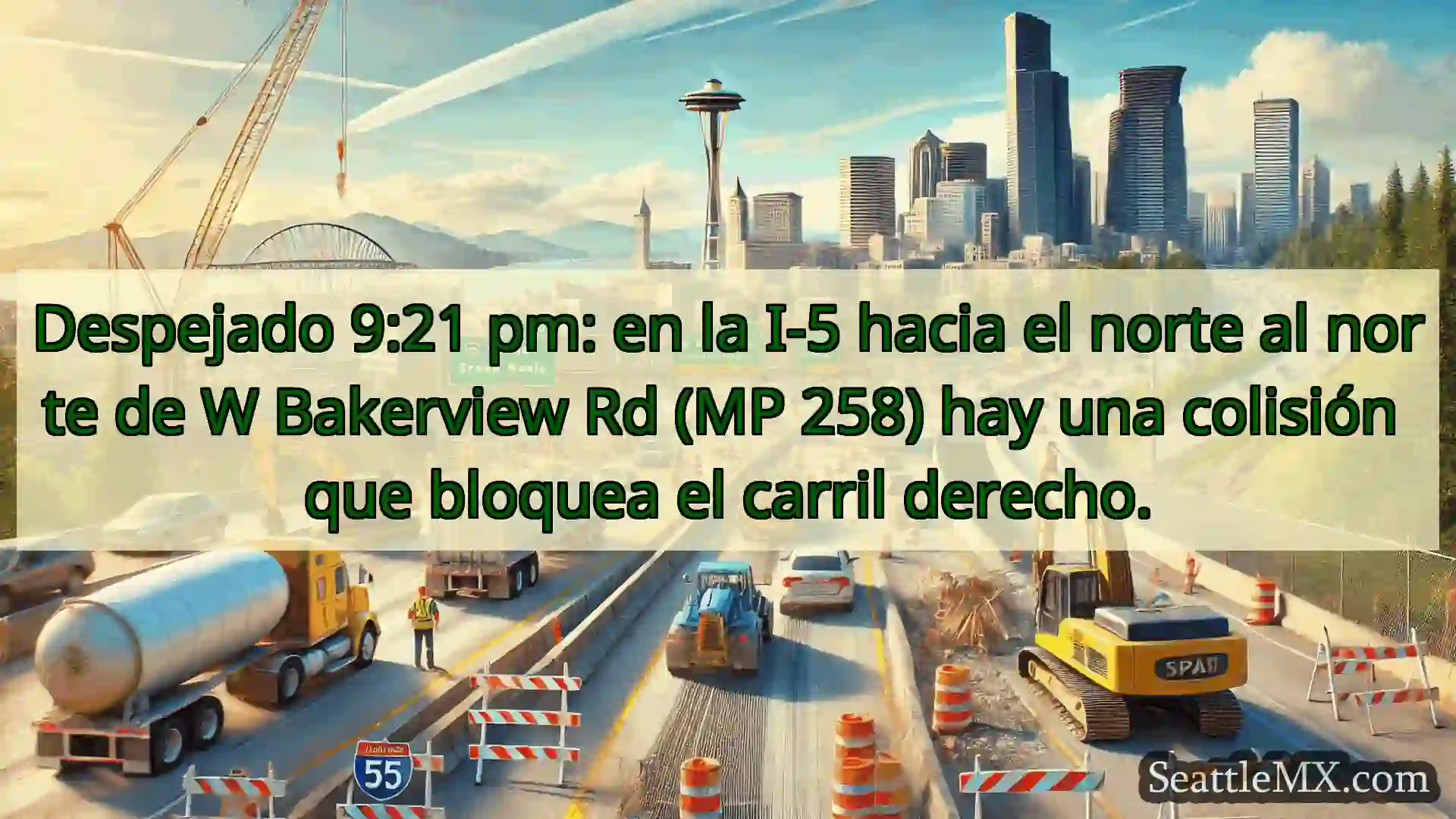 Noticias de transporte de Seattle Despejado 9:21 pm: en la I-5 hacia