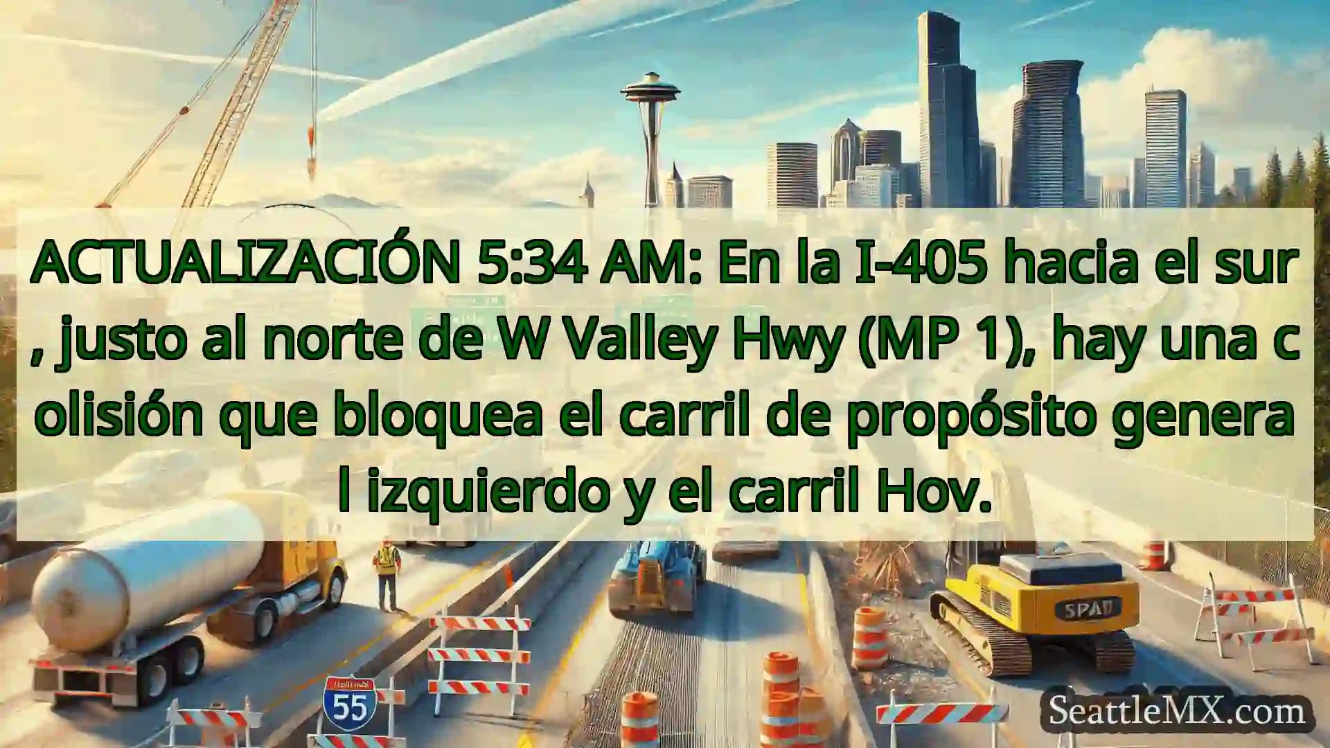 Noticias de transporte de Seattle ACTUALIZACIÓN 5:34 AM: En la I-405