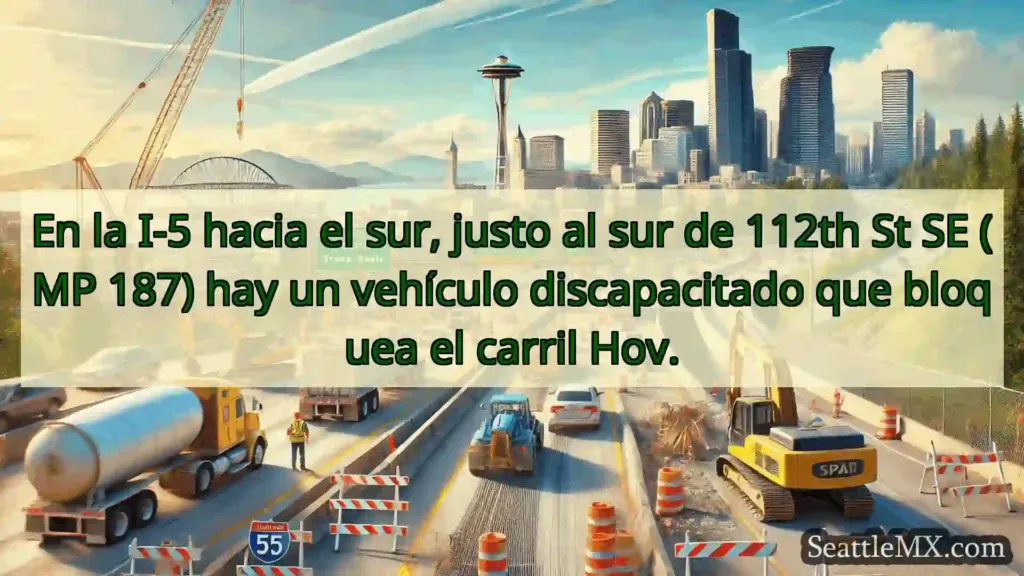Noticias de transporte de Seattle En la I-5 hacia el sur, justo al