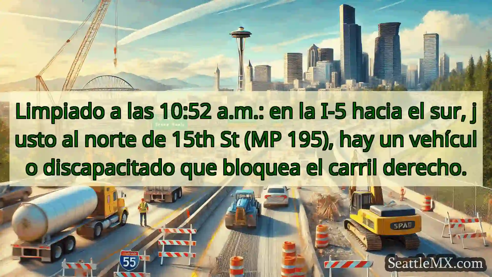 Limpiado a las 10:52 a.m.: en la I-5 hacia el