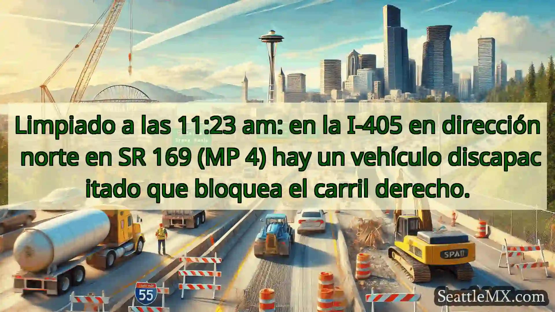 Limpiado a las 11:23 am: en la I-405 en dirección