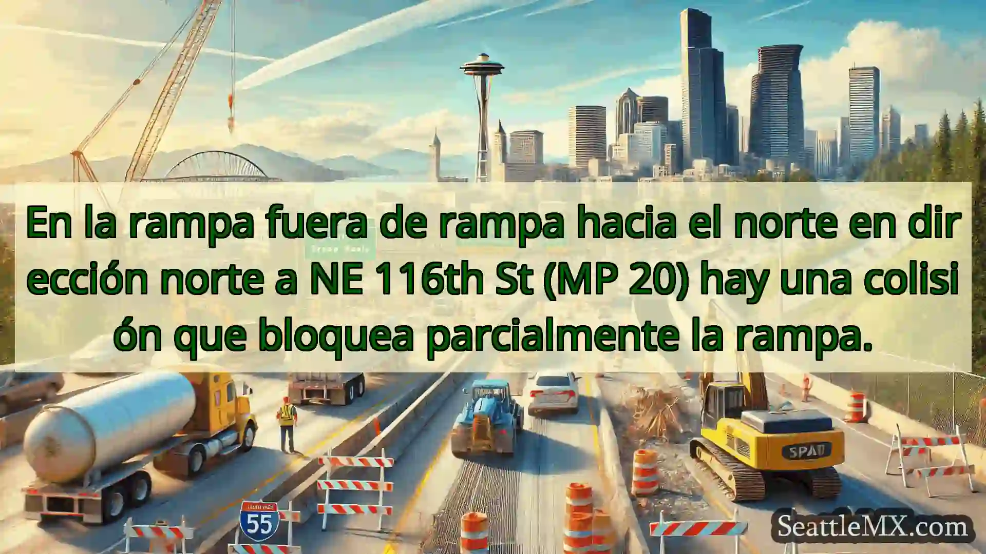 En la rampa fuera de rampa hacia el norte en