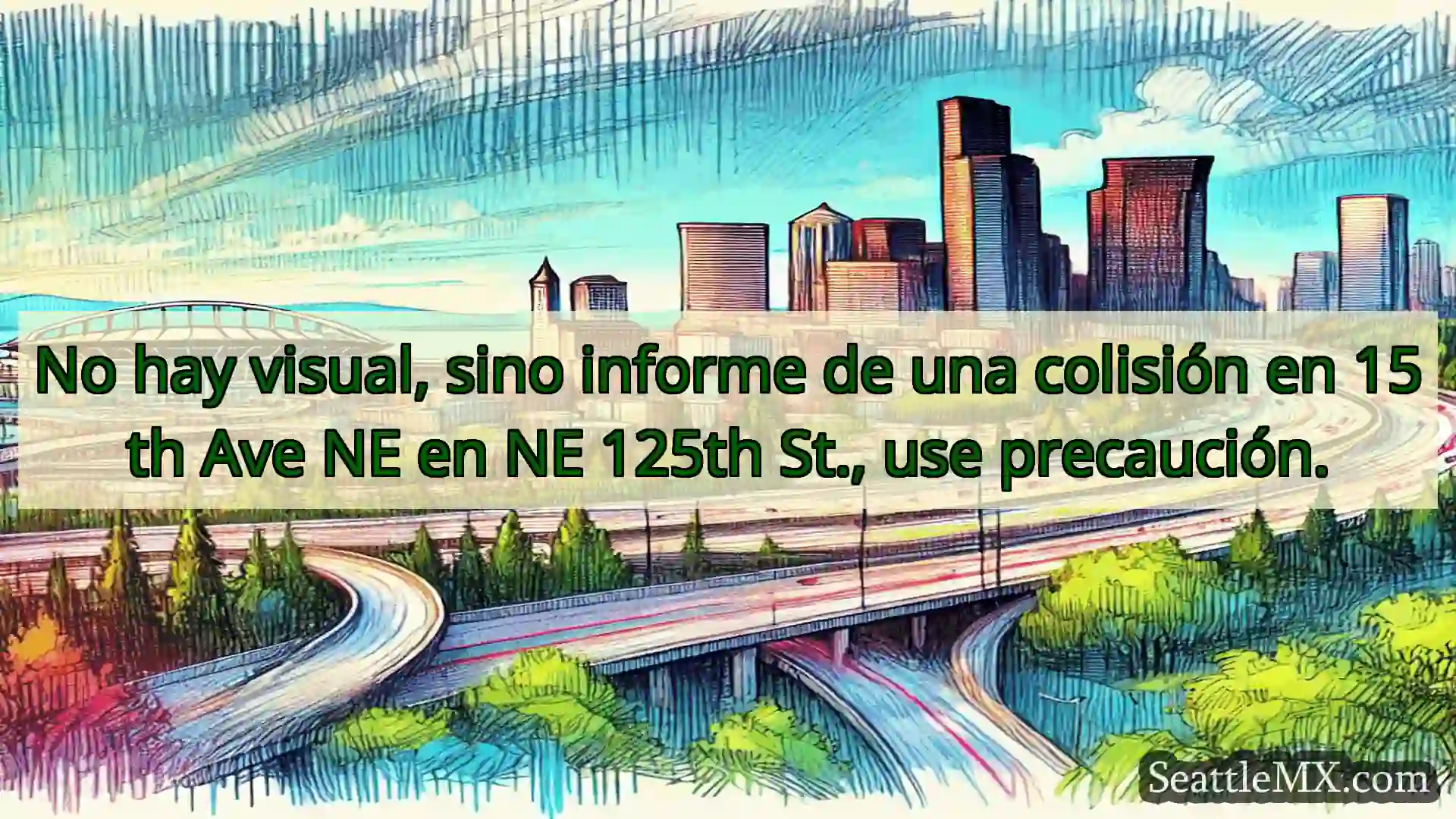 No hay visual, sino informe de una colisión en