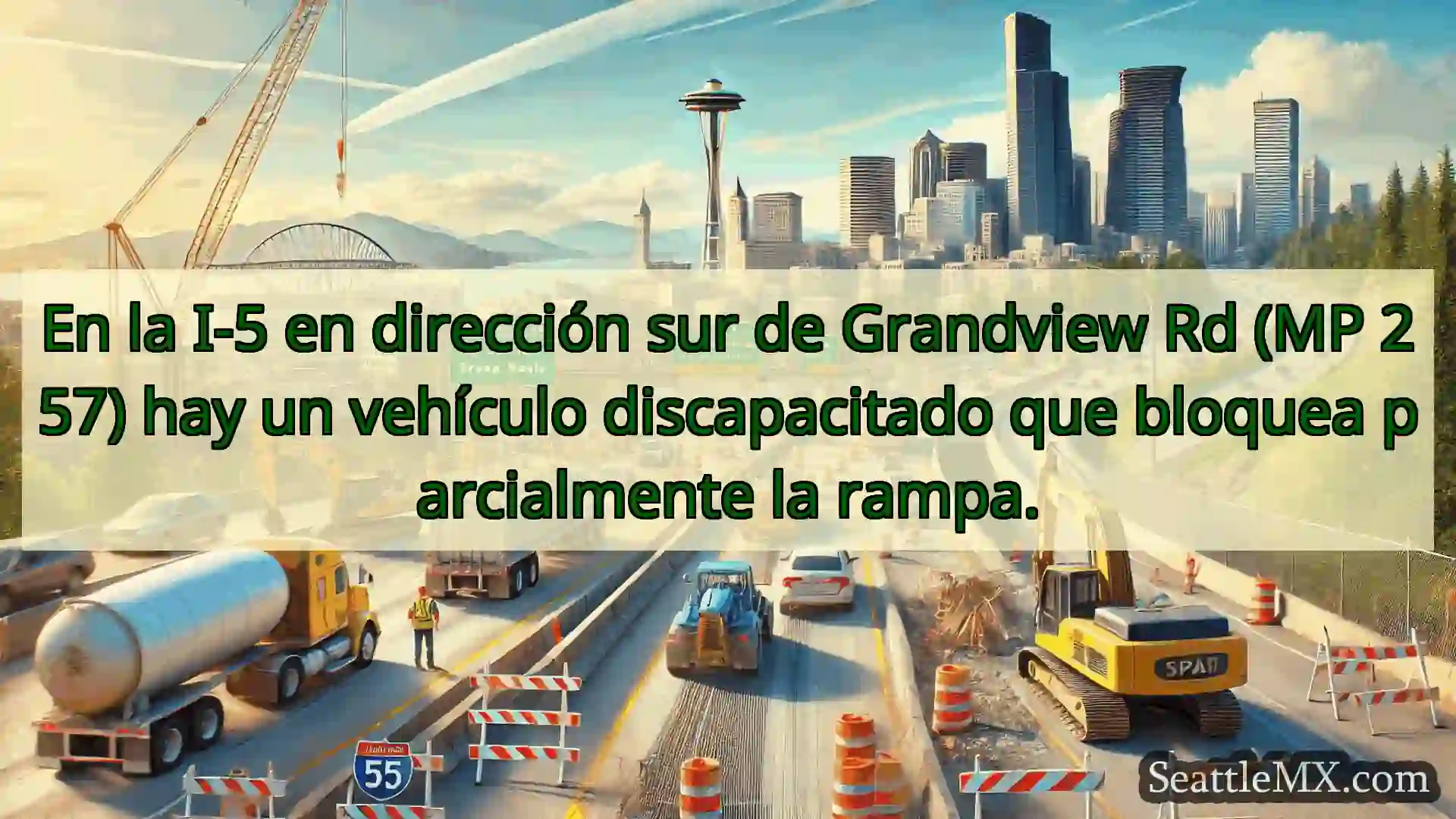 En la I-5 en dirección sur de Grandview Rd (MP