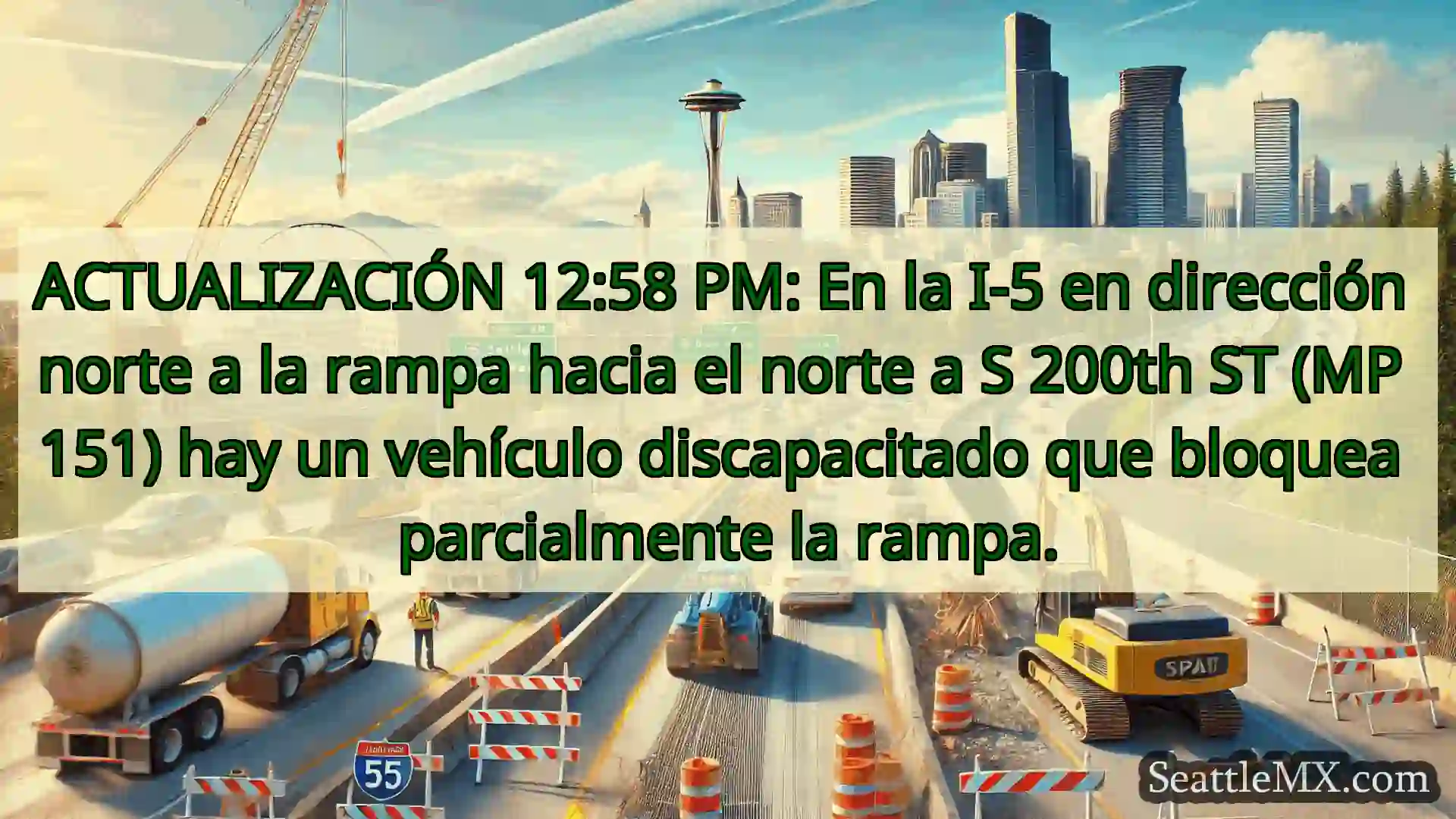 ACTUALIZACIÓN 12:58 PM: En la I-5 en dirección