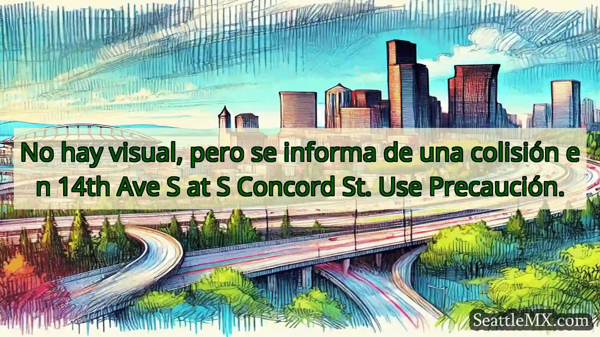 No hay visual, pero se informa de una colisión en