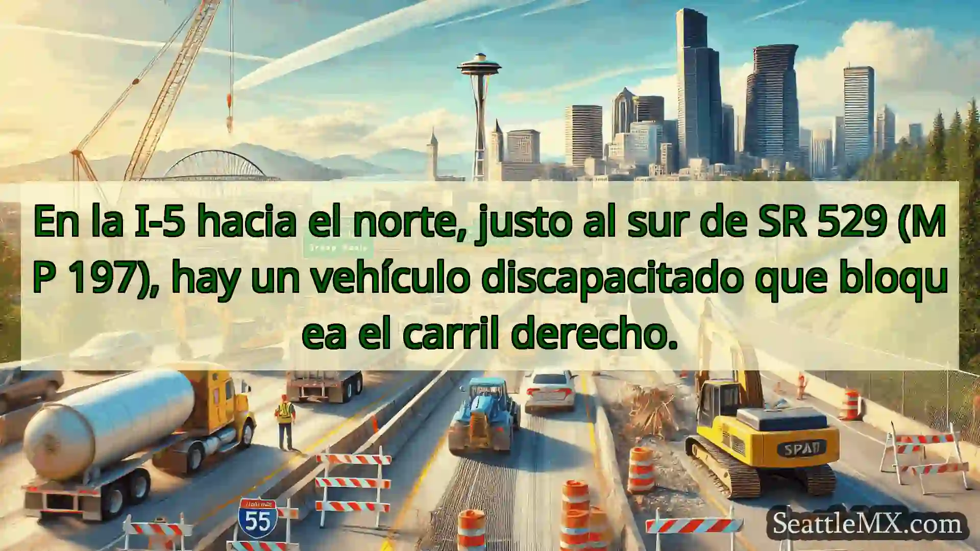 En la I-5 hacia el norte, justo al sur de SR 529