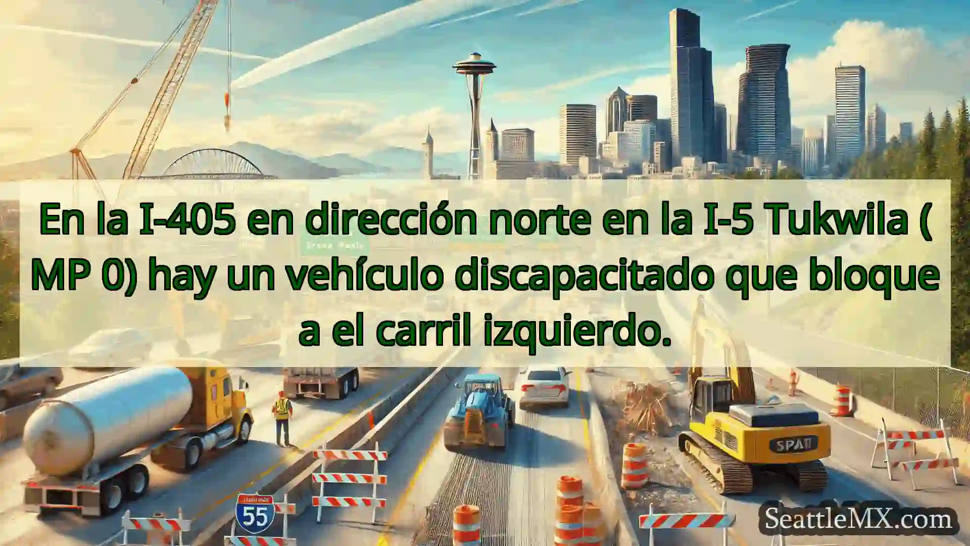 En la I-405 en dirección norte en la I-5 Tukwila