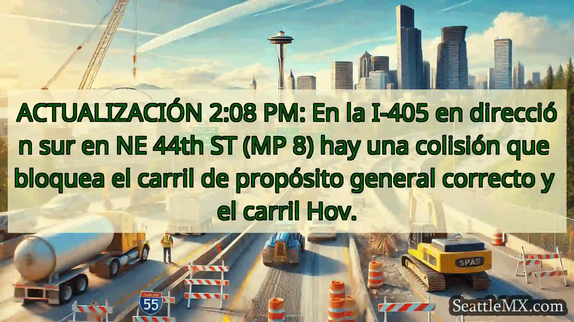 ACTUALIZACIÓN 2:08 PM: En la I-405 en dirección