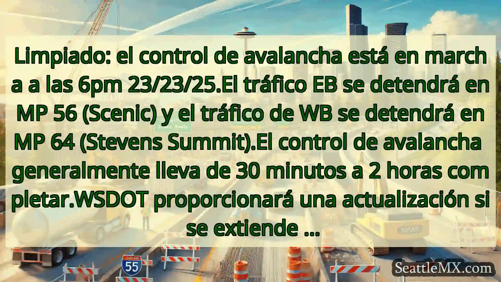 Limpiado: el control de avalancha está en marcha