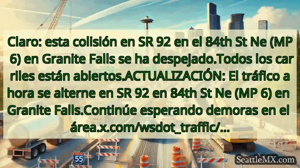 Claro: esta colisión en SR 92 en el 84th St Ne