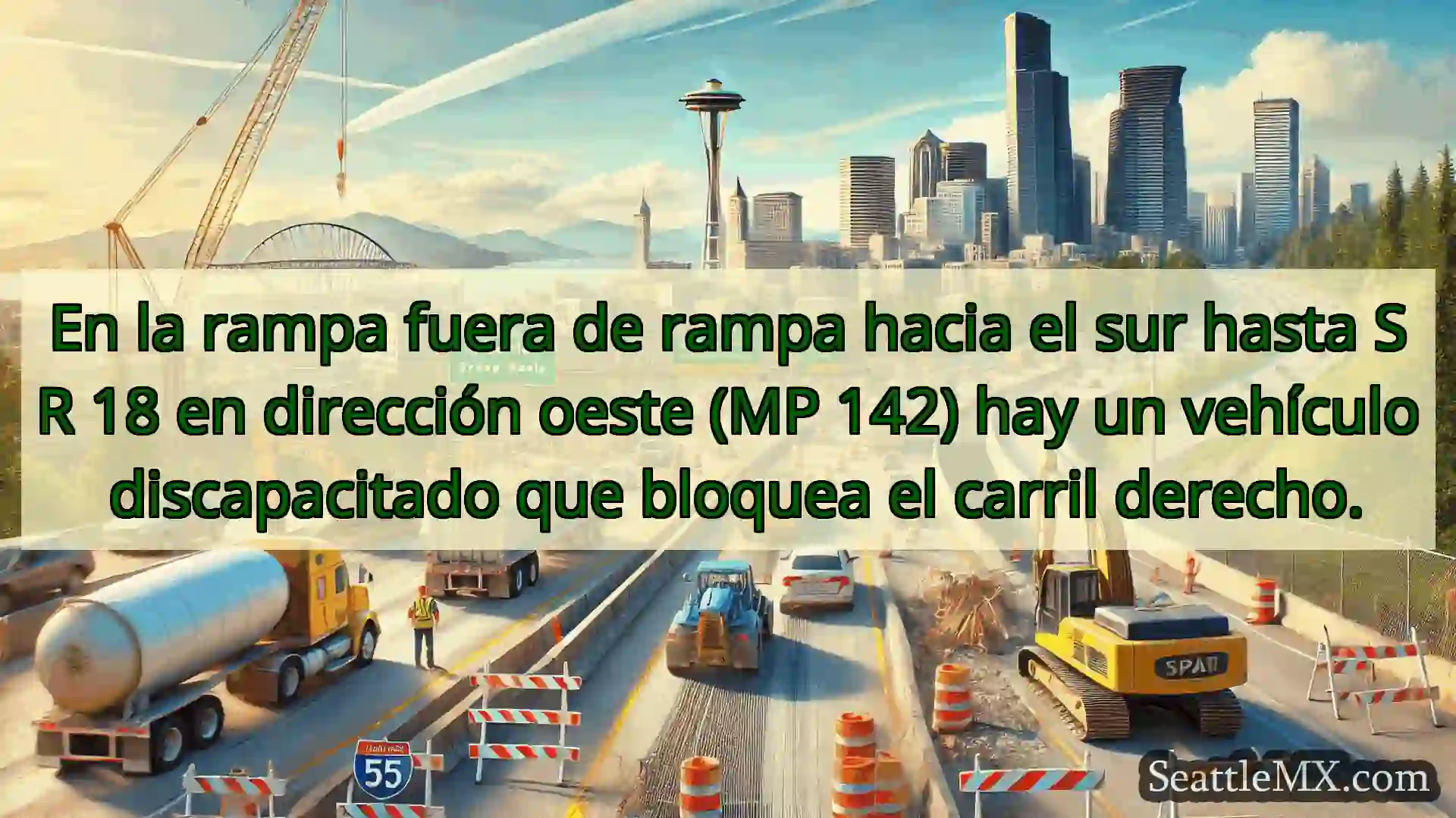 En la rampa fuera de rampa hacia el sur hasta SR
