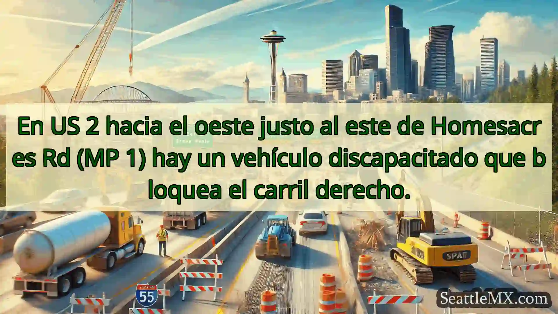 En US 2 hacia el oeste justo al este de