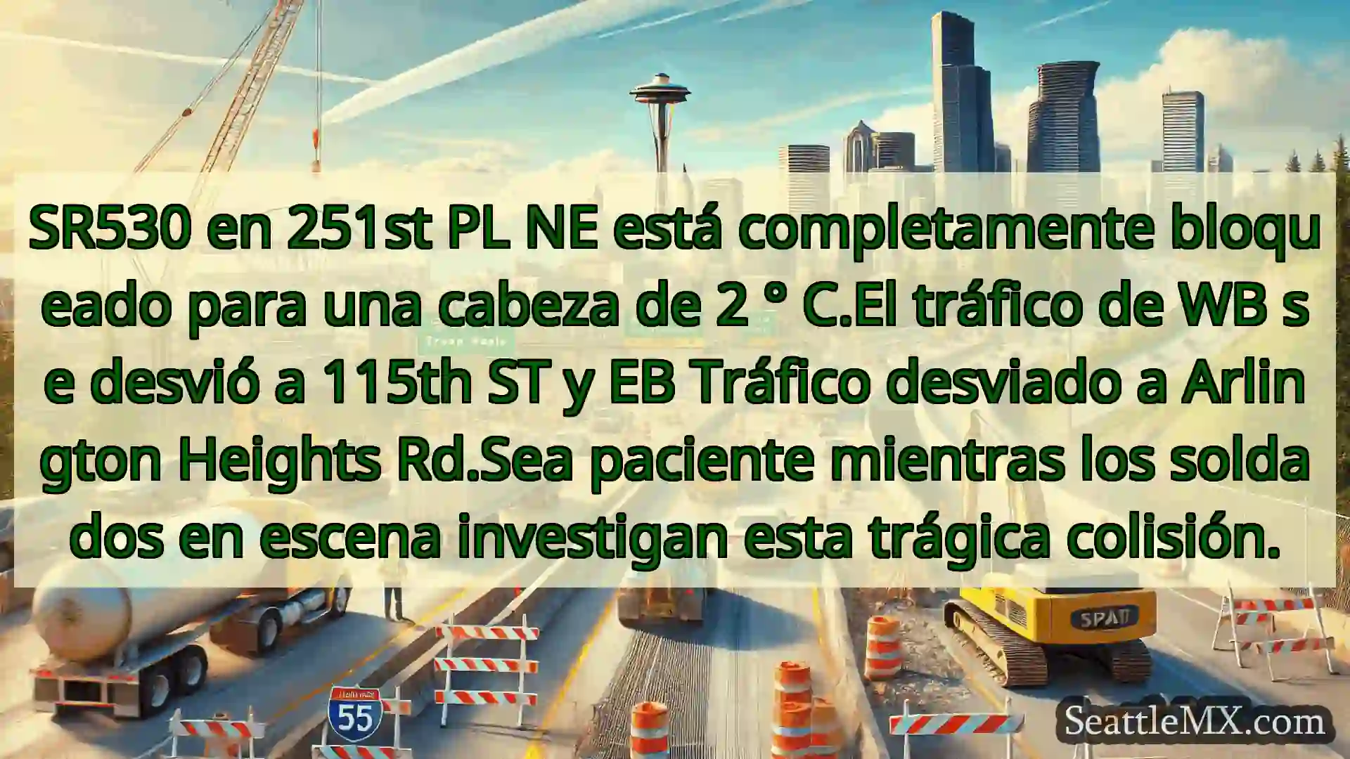 SR530 en 251st PL NE está completamente bloqueado