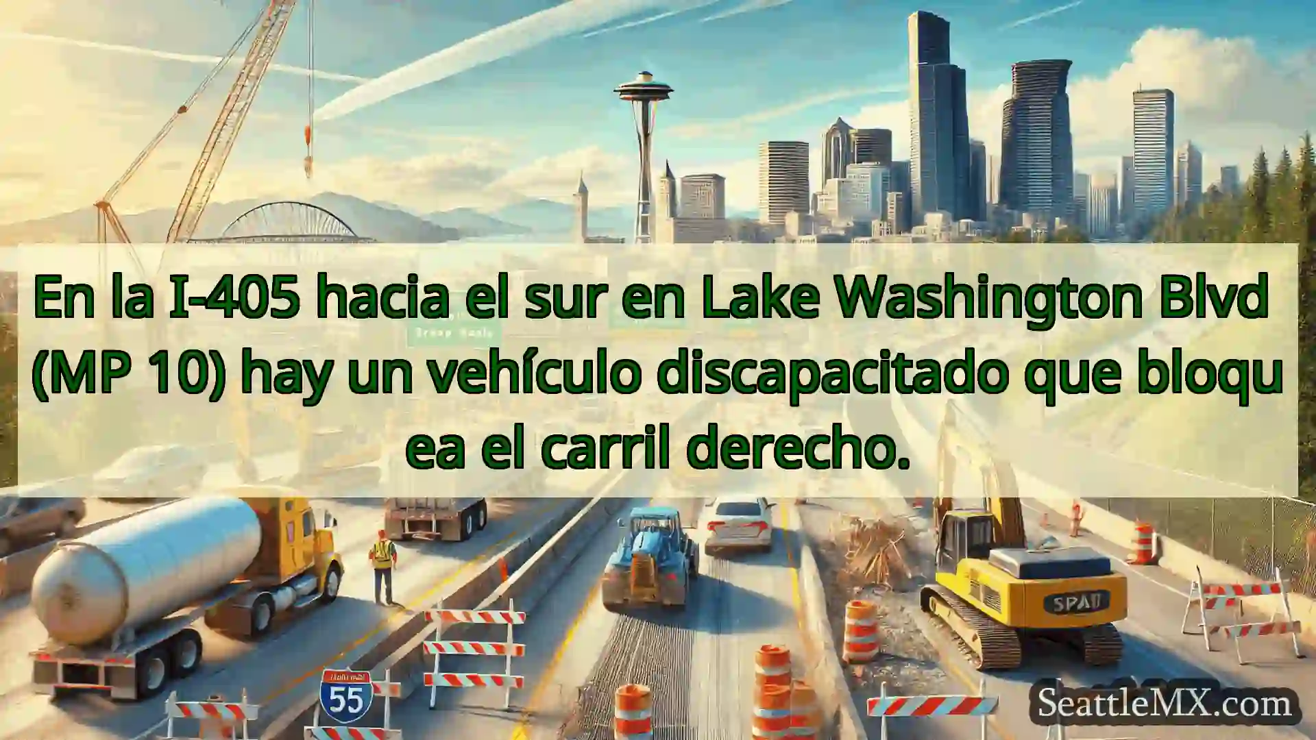 En la I-405 hacia el sur en Lake Washington Blvd