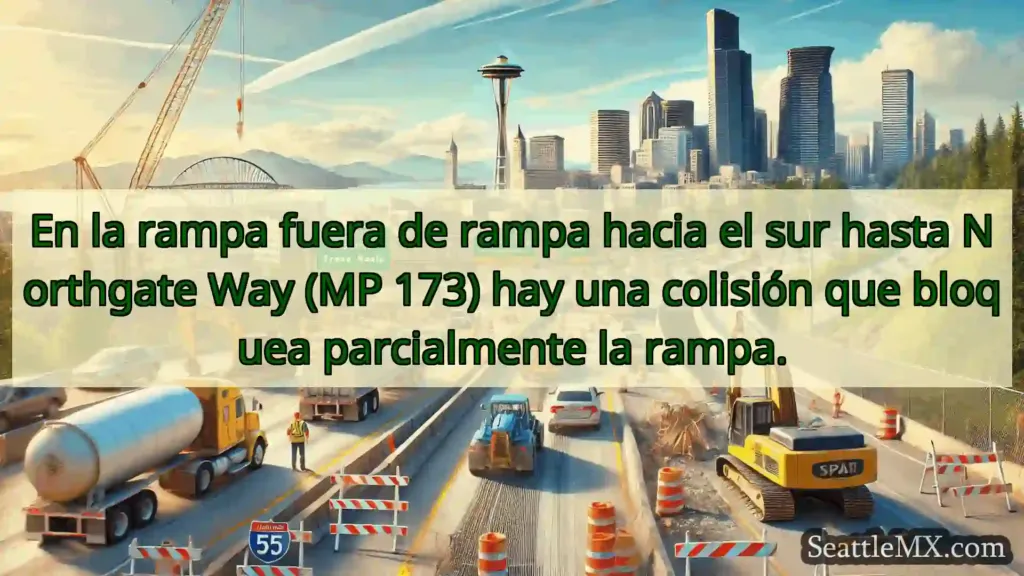 En la rampa fuera de rampa hacia el sur hasta