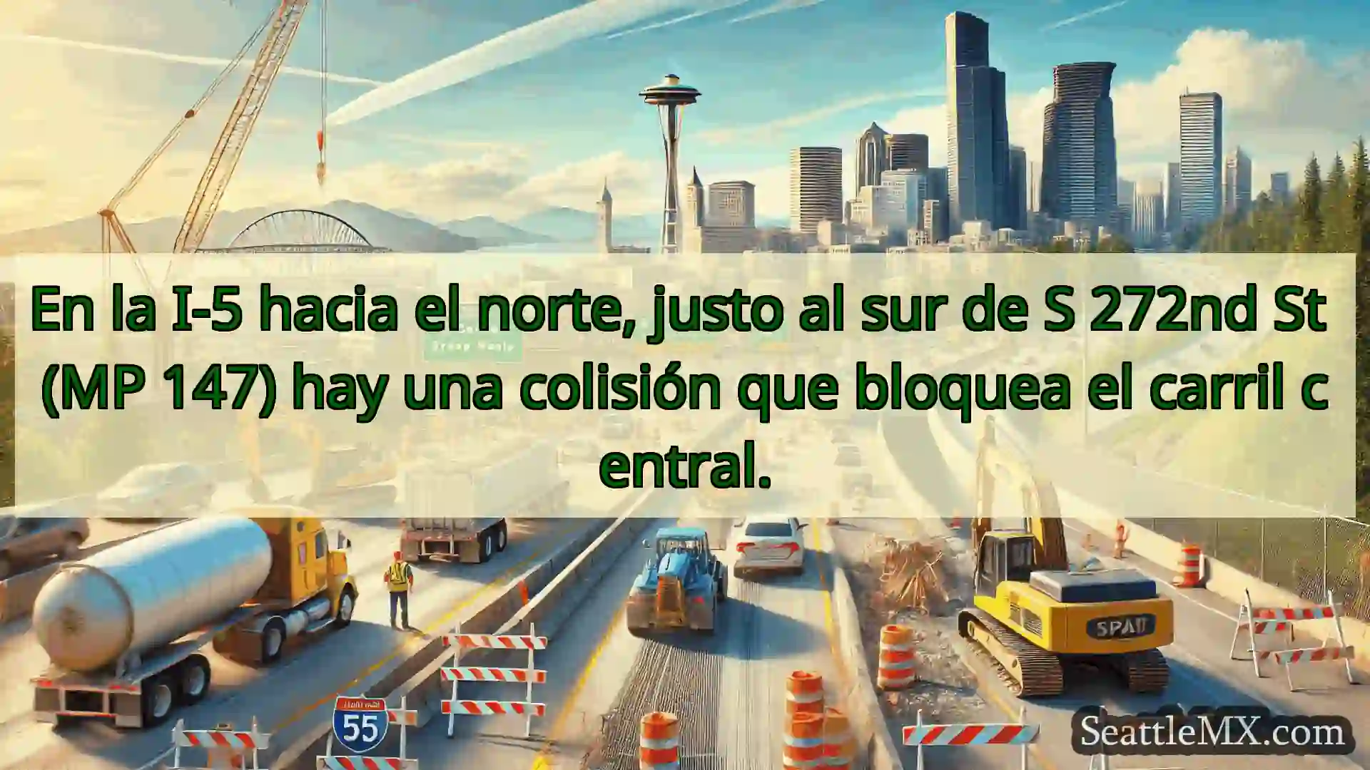 En la I-5 hacia el norte, justo al sur de S 272nd