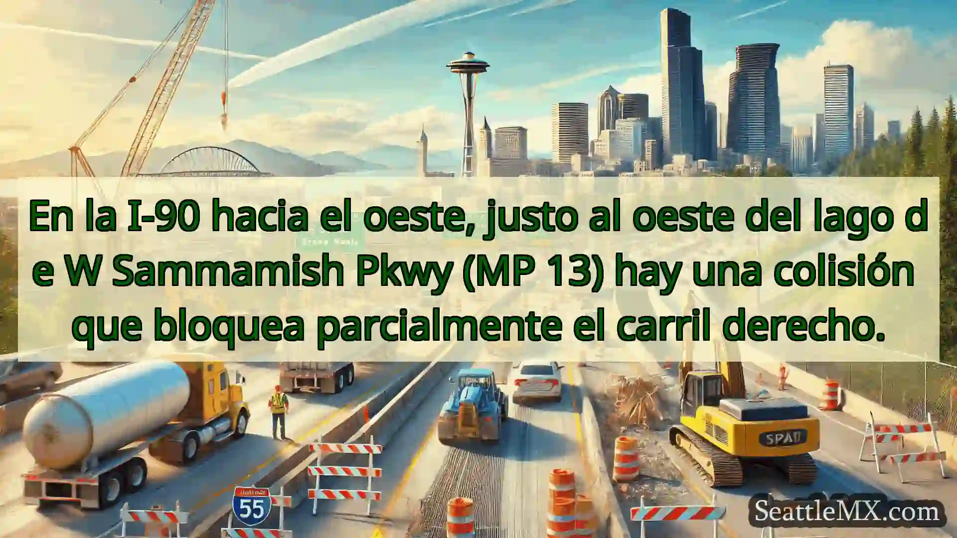 En la I-90 hacia el oeste, justo al oeste del
