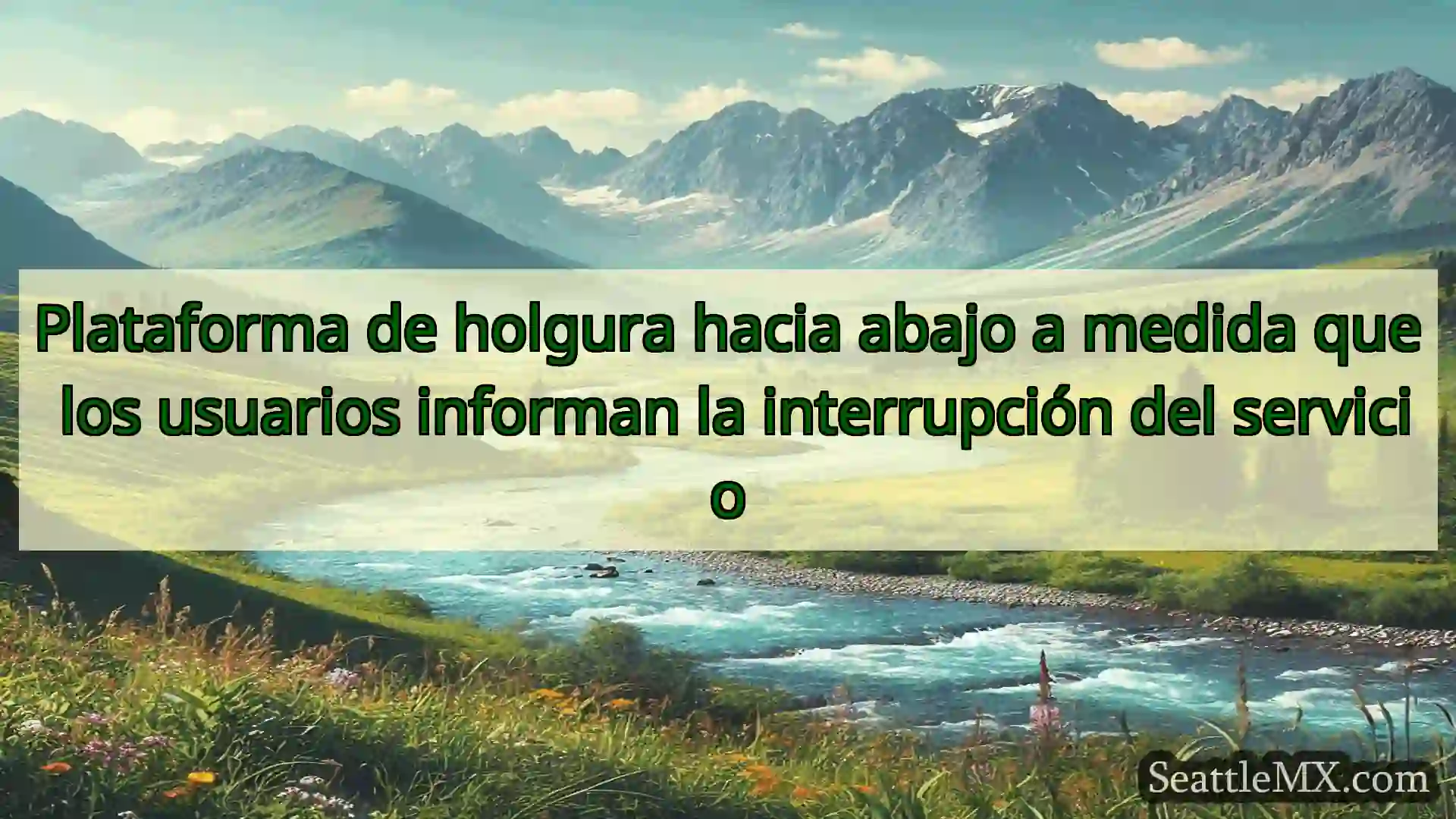 Plataforma de holgura hacia abajo a medida que