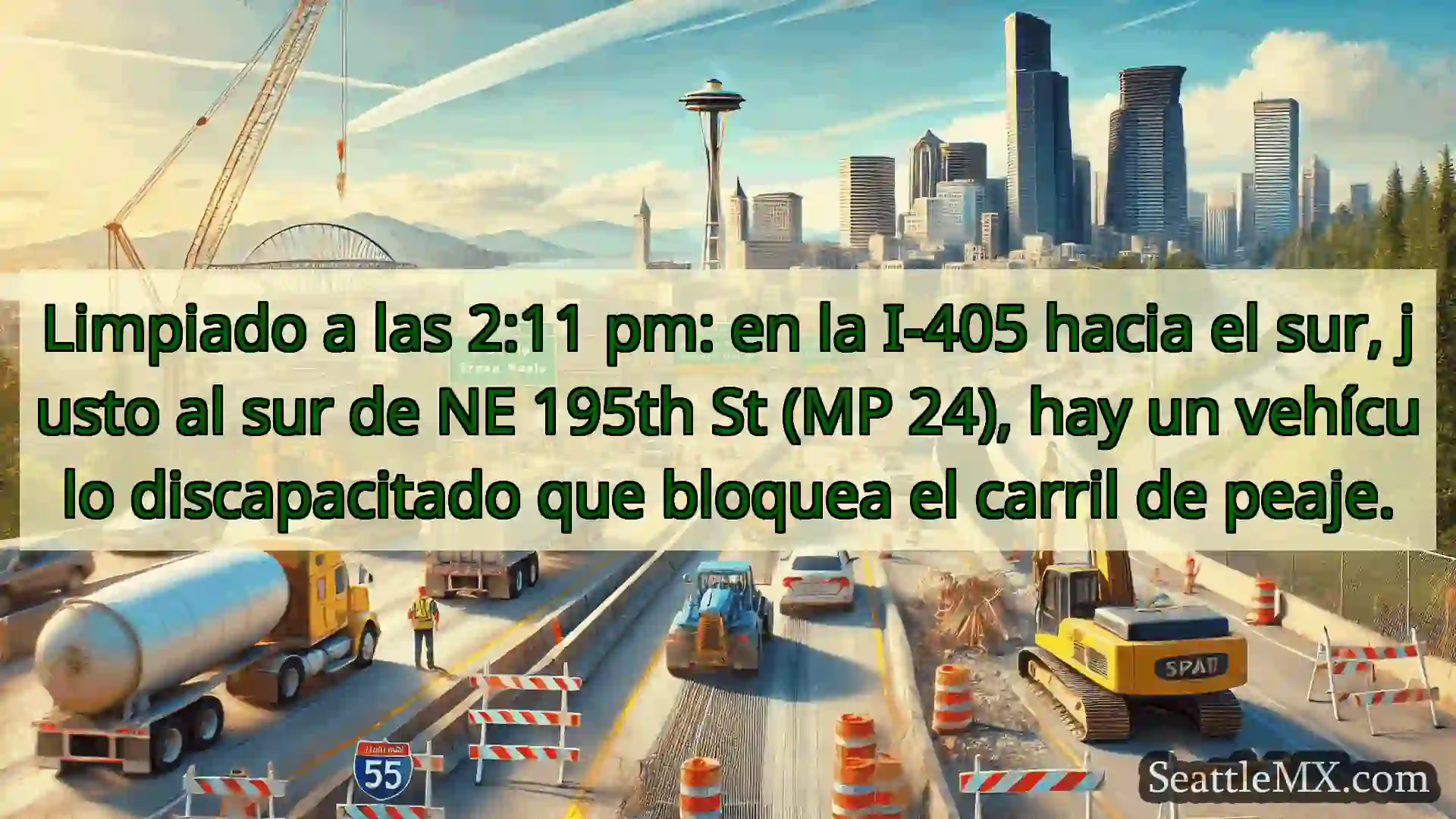 Limpiado a las 2:11 pm: en la I-405 hacia el sur,
