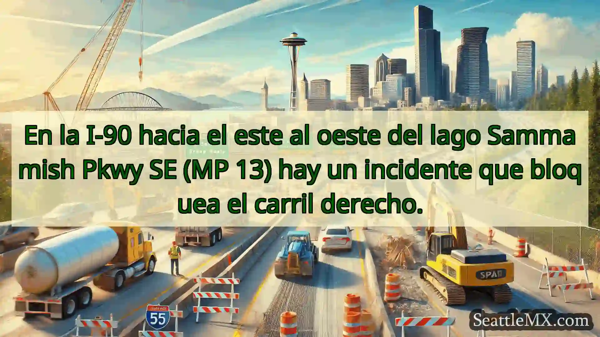En la I-90 hacia el este al oeste del lago