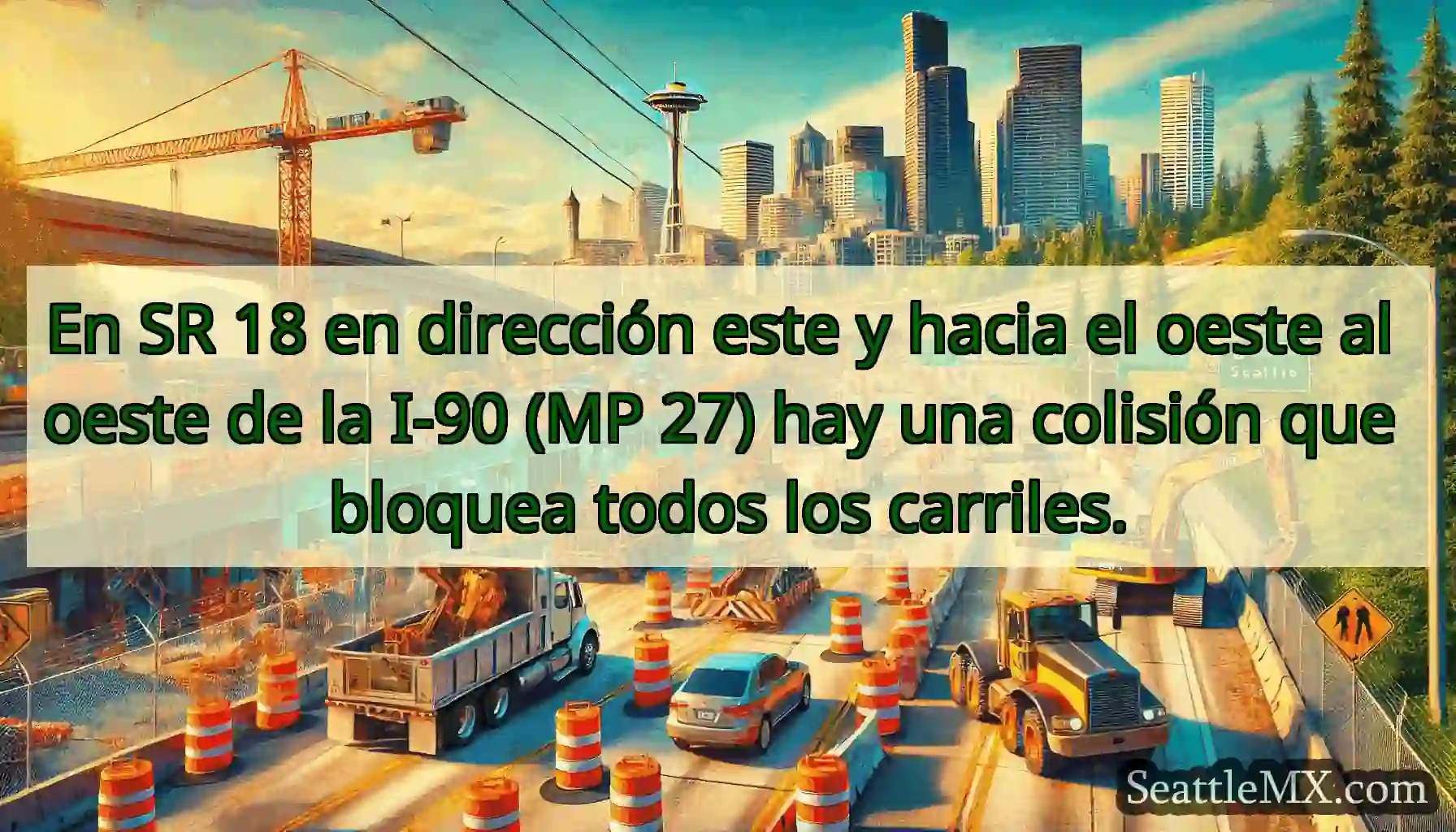 En SR 18 en dirección este y hacia el oeste al