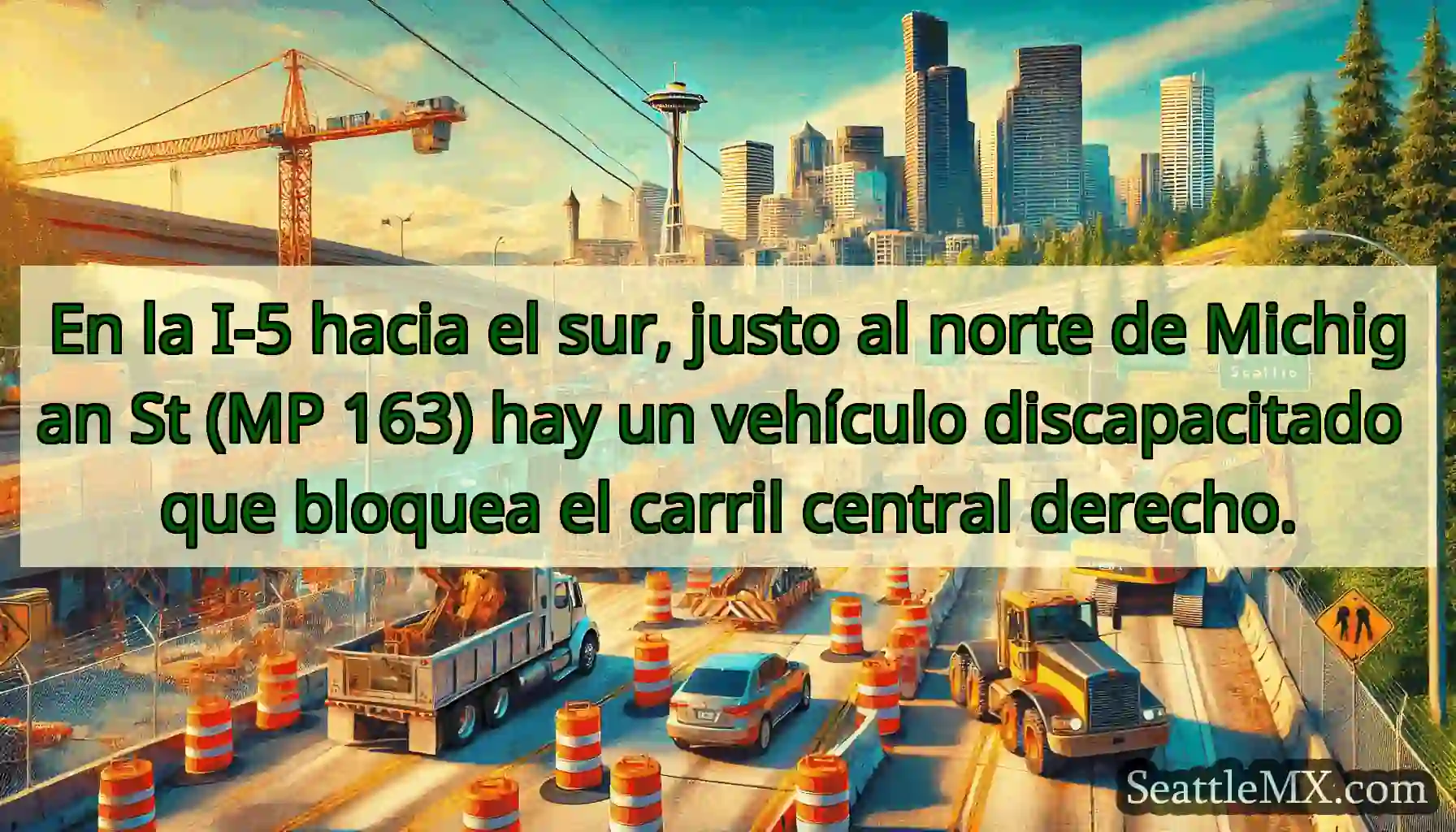 En la I-5 hacia el sur, justo al norte de