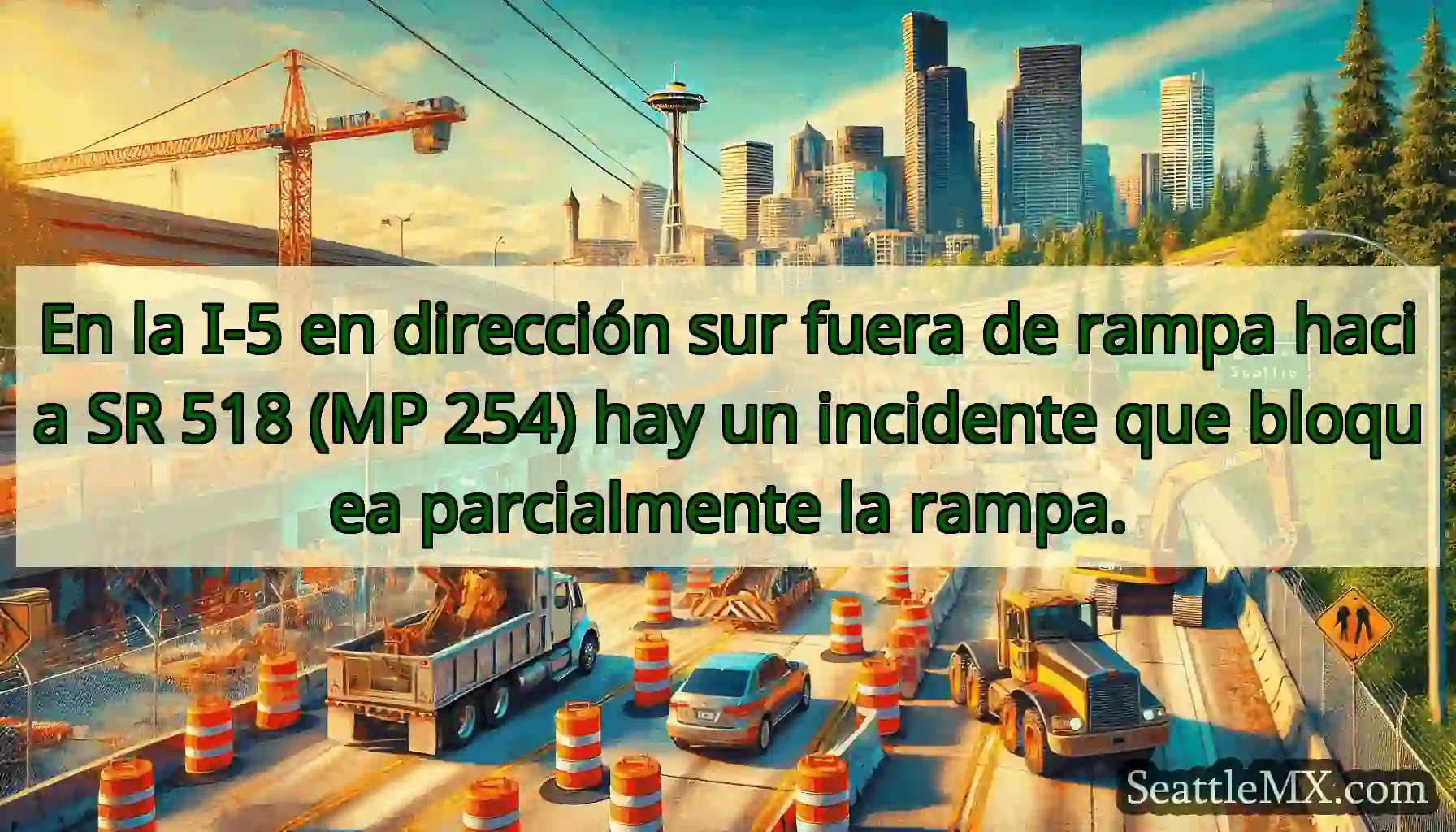 En la I-5 en dirección sur fuera de rampa hacia