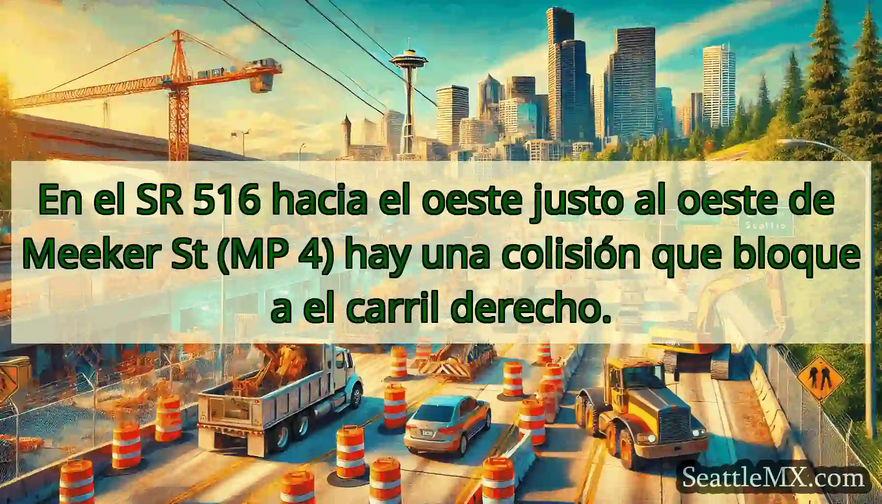 En el SR 516 hacia el oeste justo al oeste de