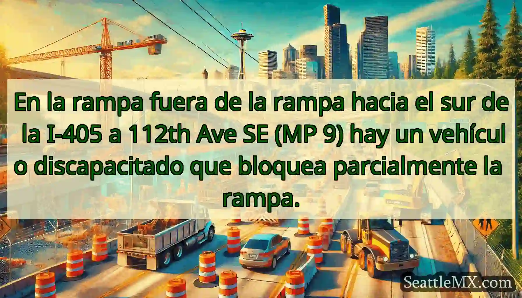 En la rampa fuera de la rampa hacia el sur de la
