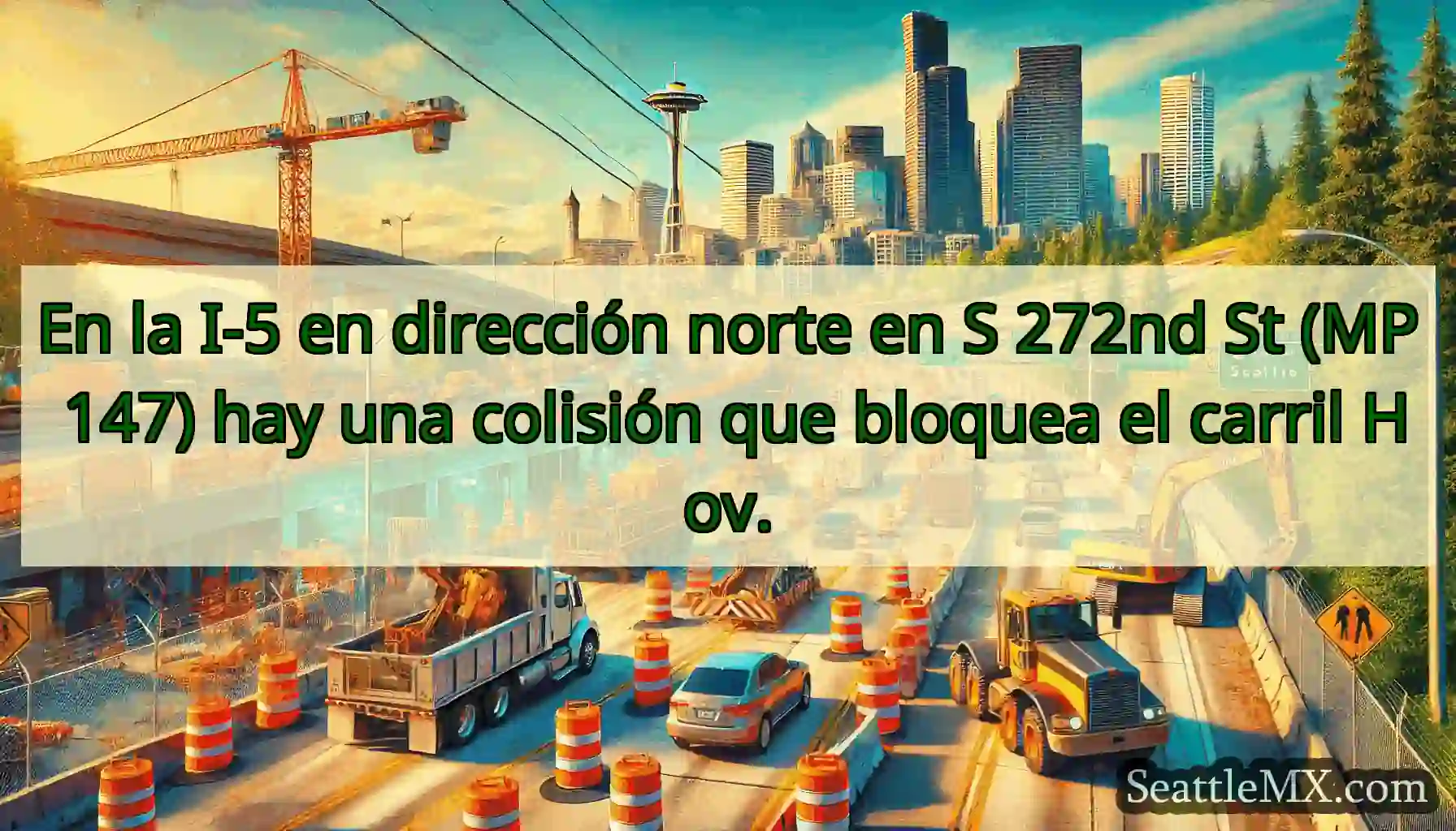 En la I-5 en dirección norte en S 272nd St (MP
