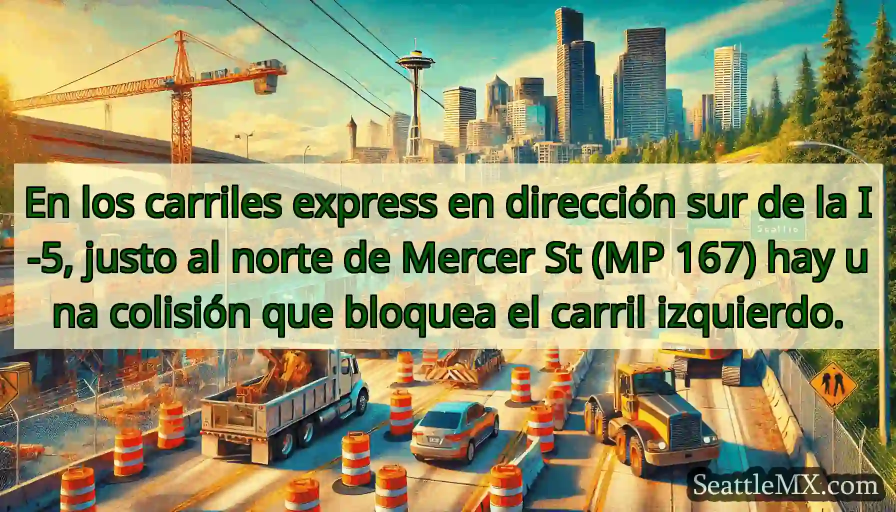 En los carriles express en dirección sur de la