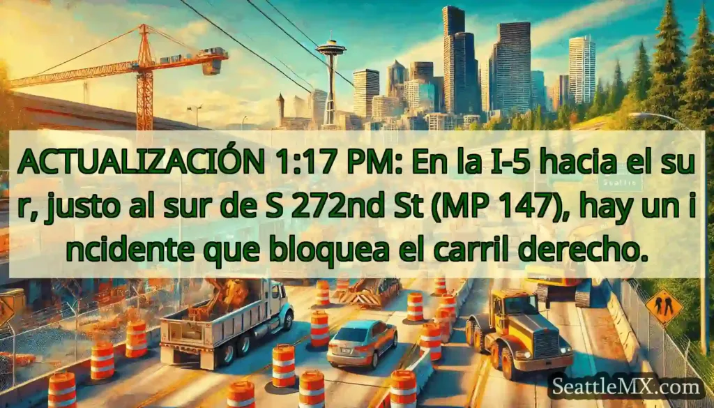 ACTUALIZACIÓN 1:17 PM: En la I-5 hacia el sur,