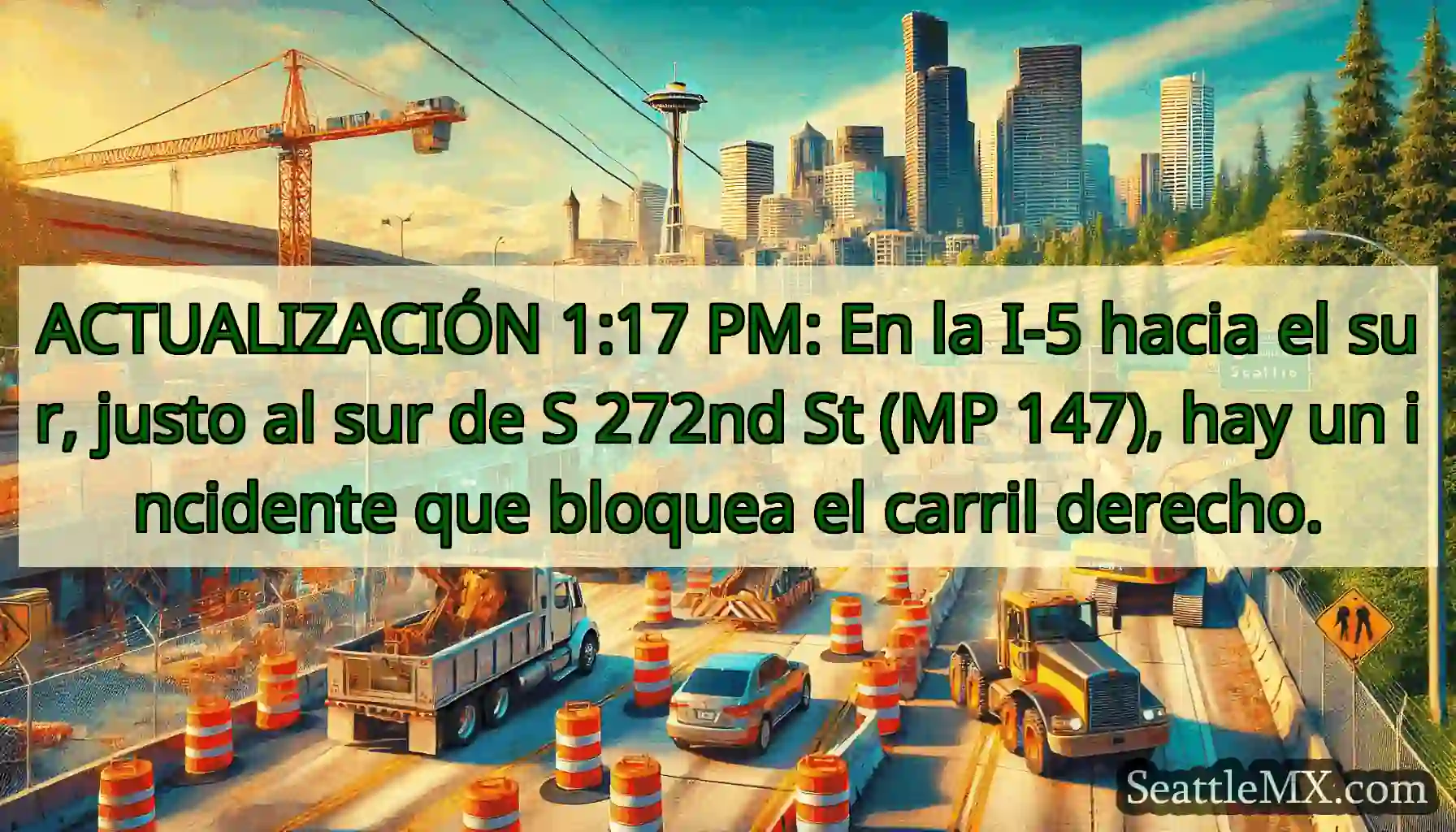 ACTUALIZACIÓN 1:17 PM: En la I-5 hacia el sur,