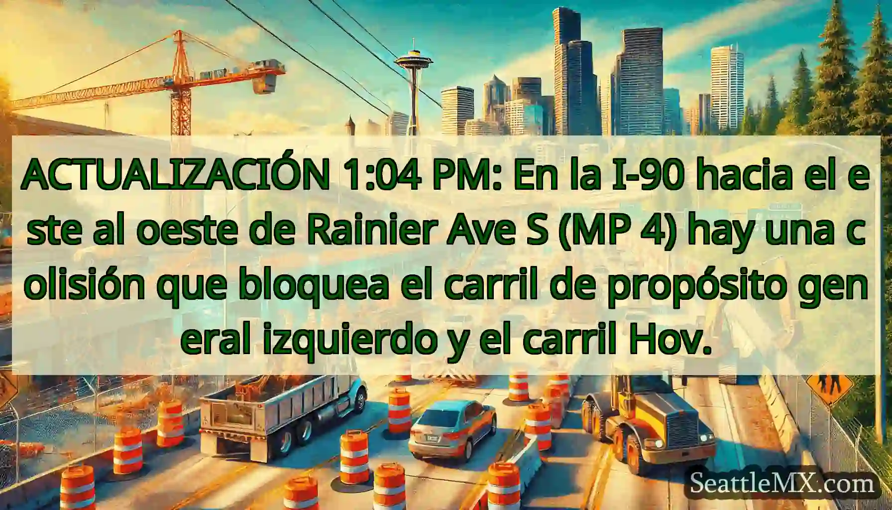 ACTUALIZACIÓN 1:04 PM: En la I-90 hacia el este