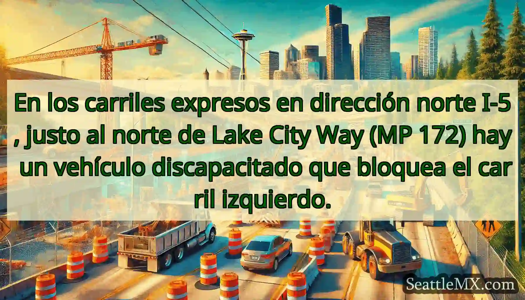 En los carriles expresos en dirección norte I-5,