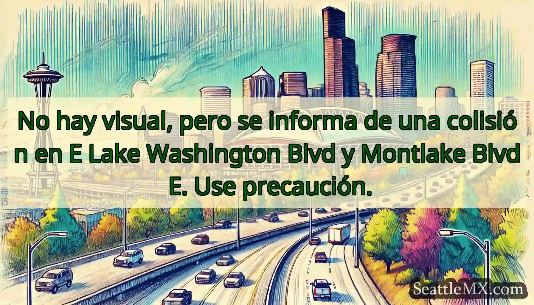 No hay visual, pero se informa de una colisión en