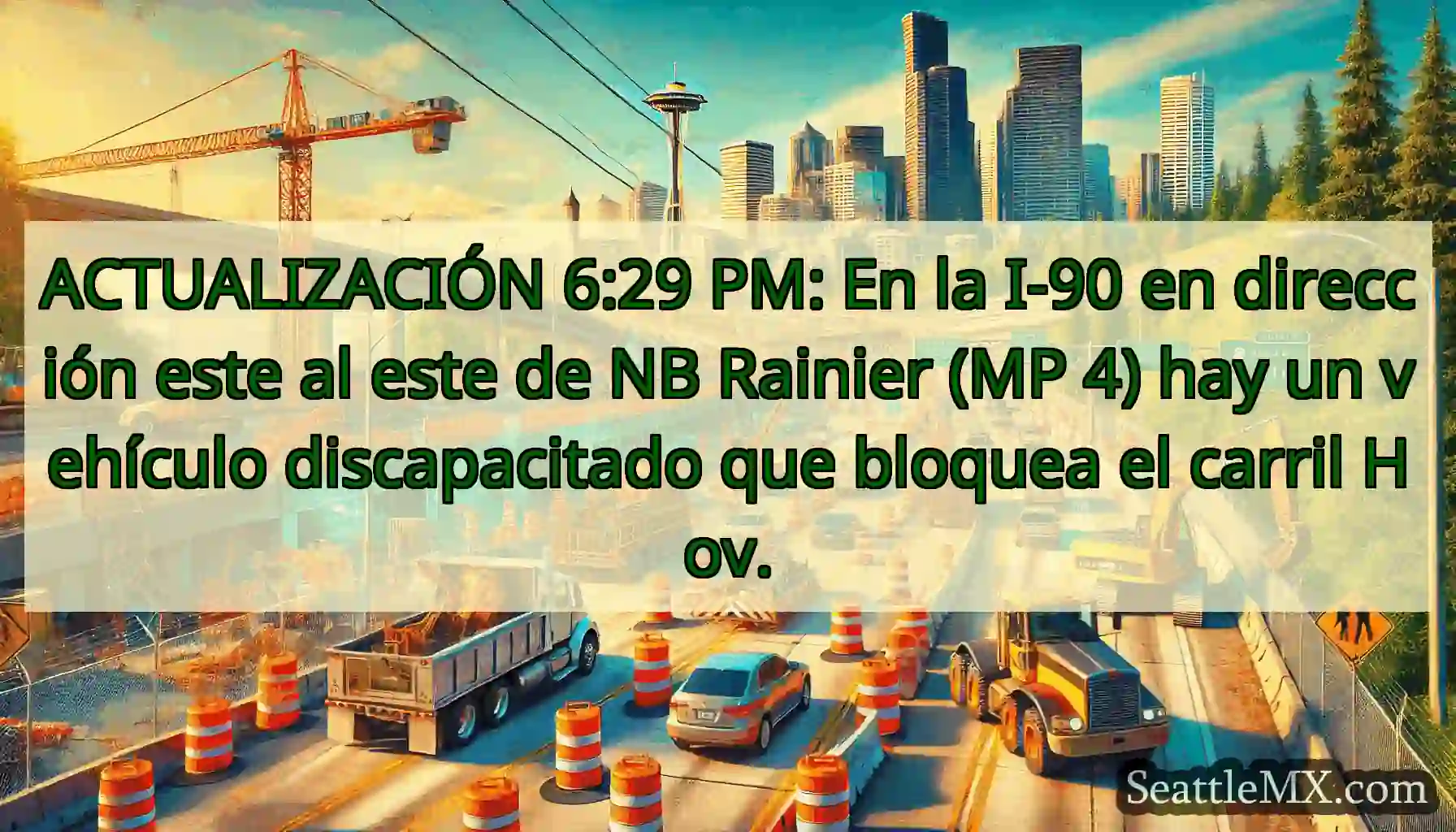 ACTUALIZACIÓN 6:29 PM: En la I-90 en dirección