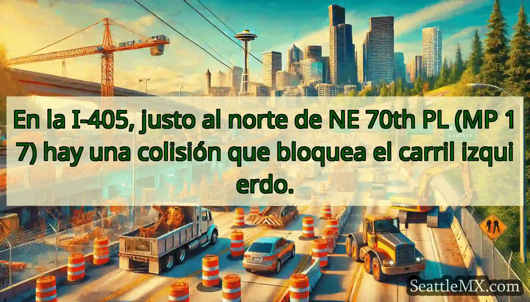 En la I-405, justo al norte de NE 70th PL (MP 17)