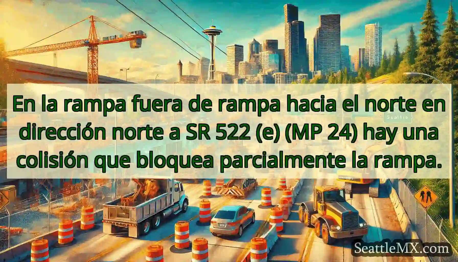 En la rampa fuera de rampa hacia el norte en