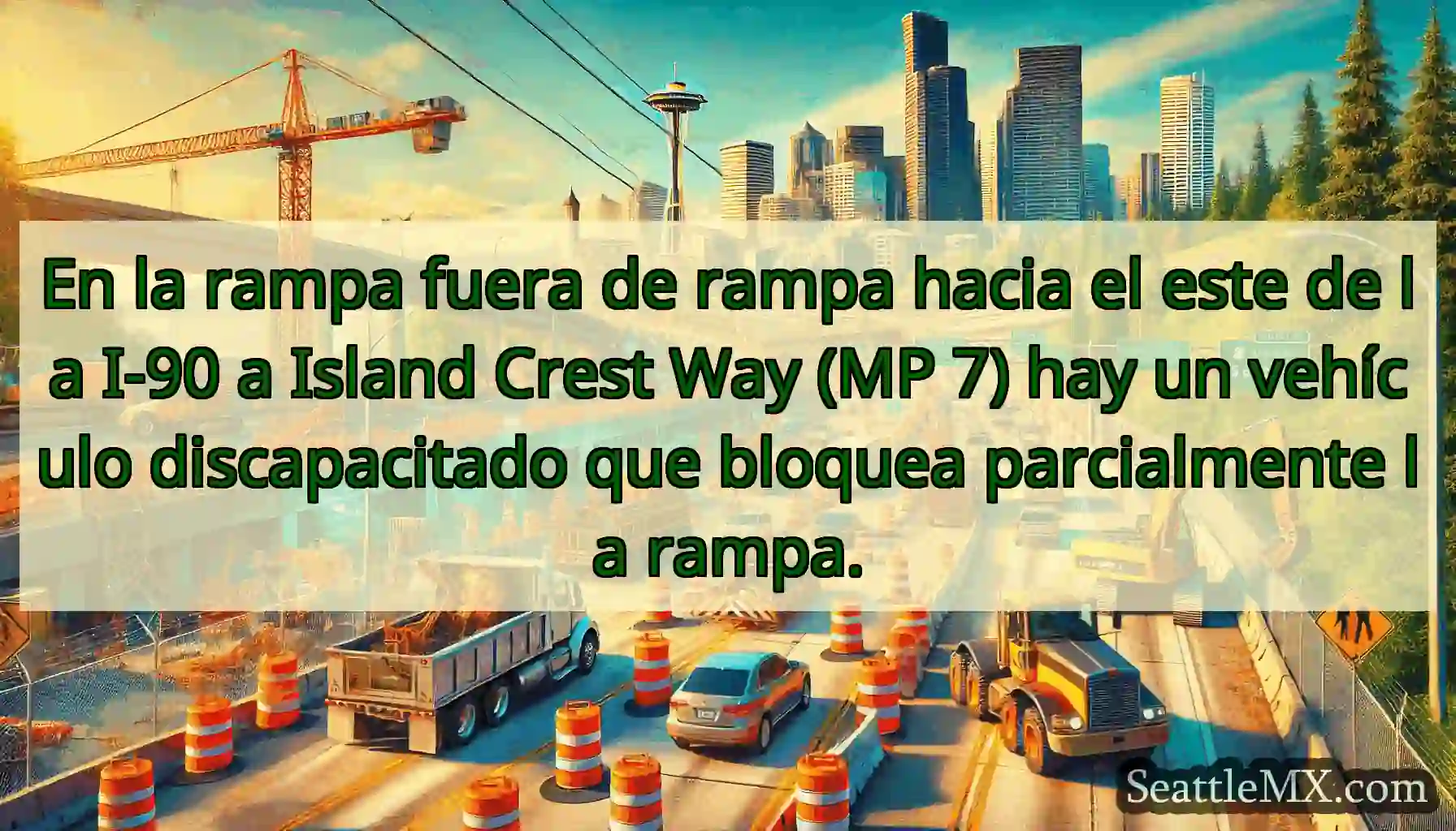En la rampa fuera de rampa hacia el este de la