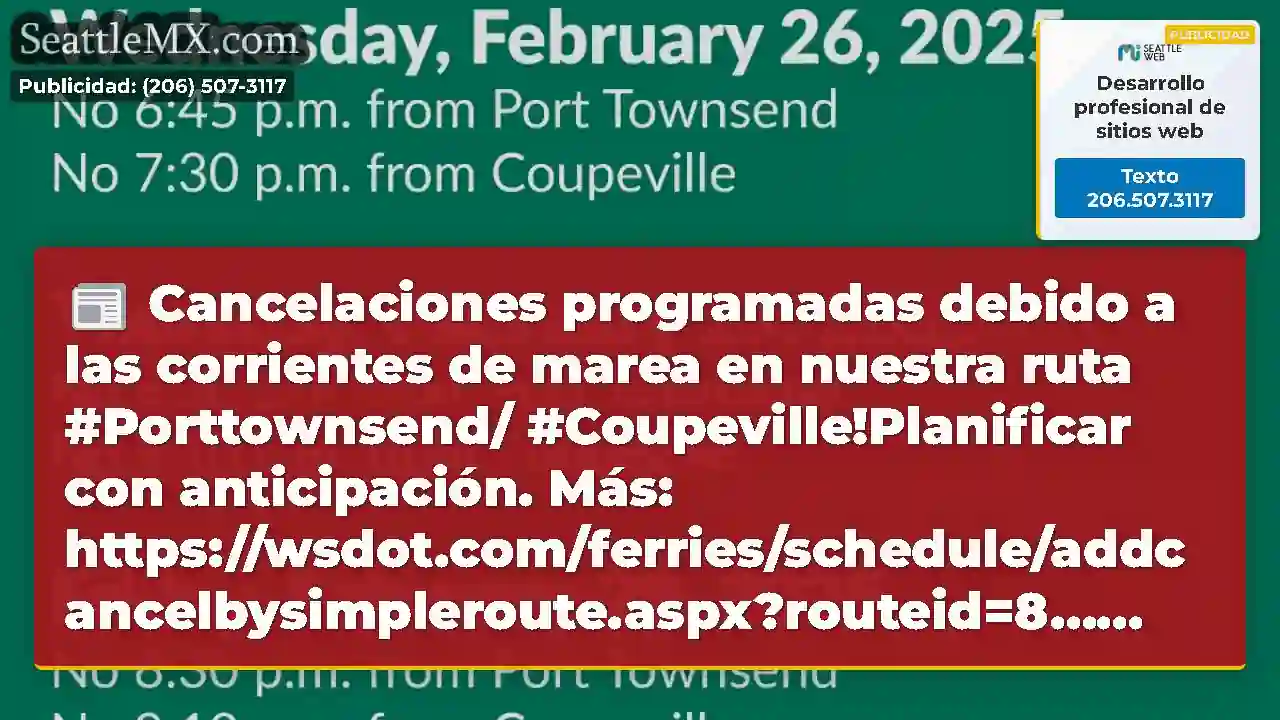 Cancelaciones programadas debido a las corrientes