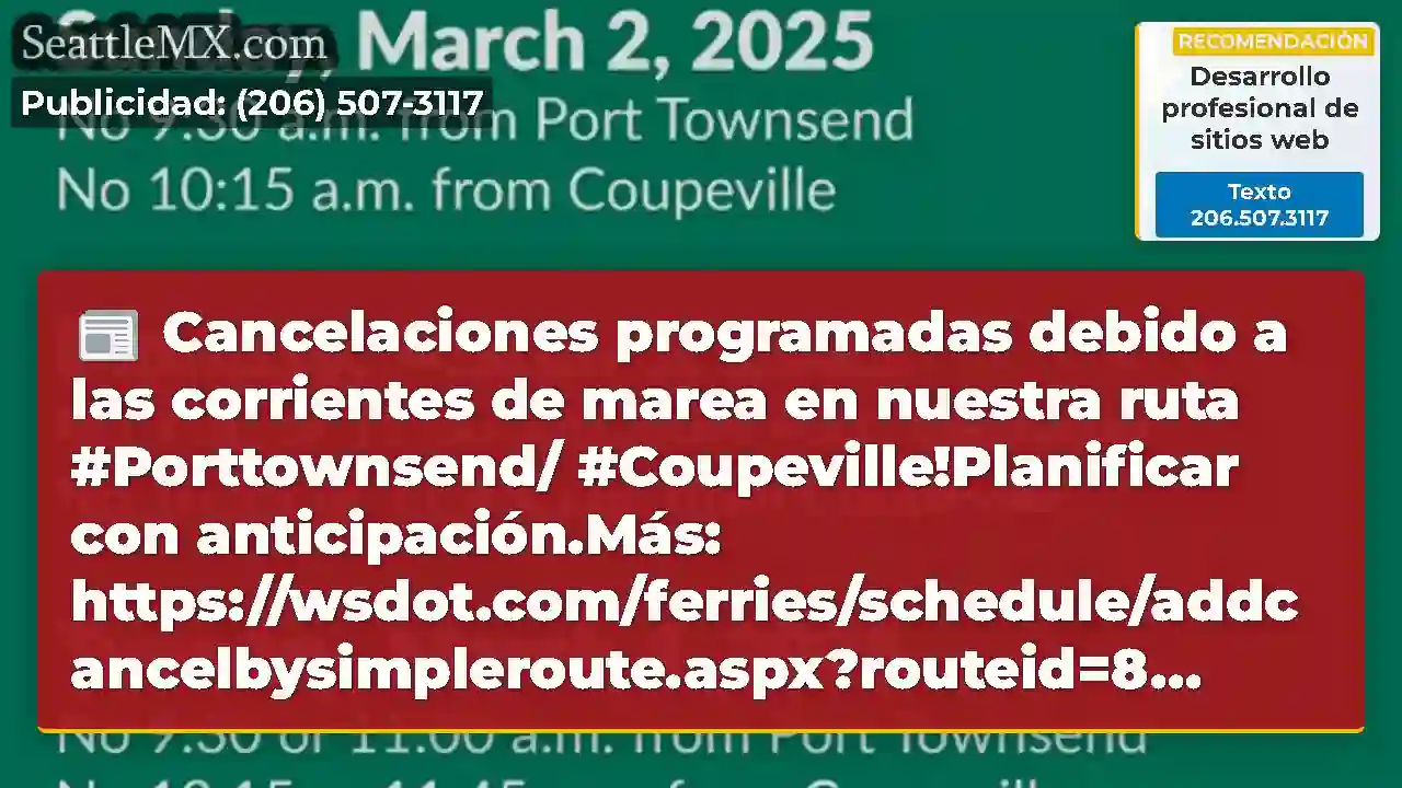 Cancelaciones programadas debido a las corrientes