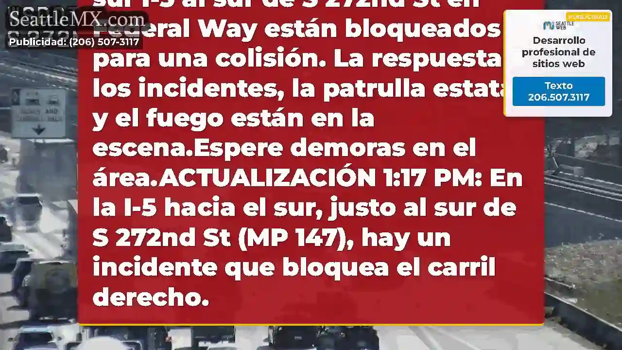 Los 2 carriles correctos en el sur I-5 al sur de